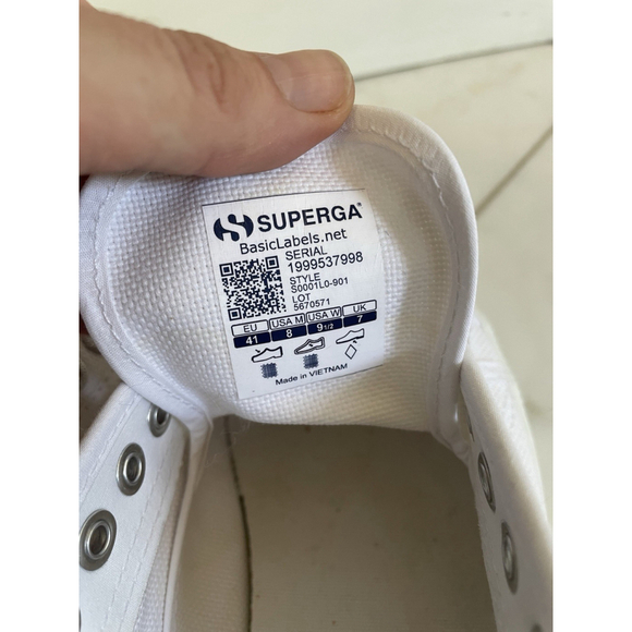 Superga Women’s Size 9.5 White Canvas Platform Fashion Sneakers - Picture 7 of 10